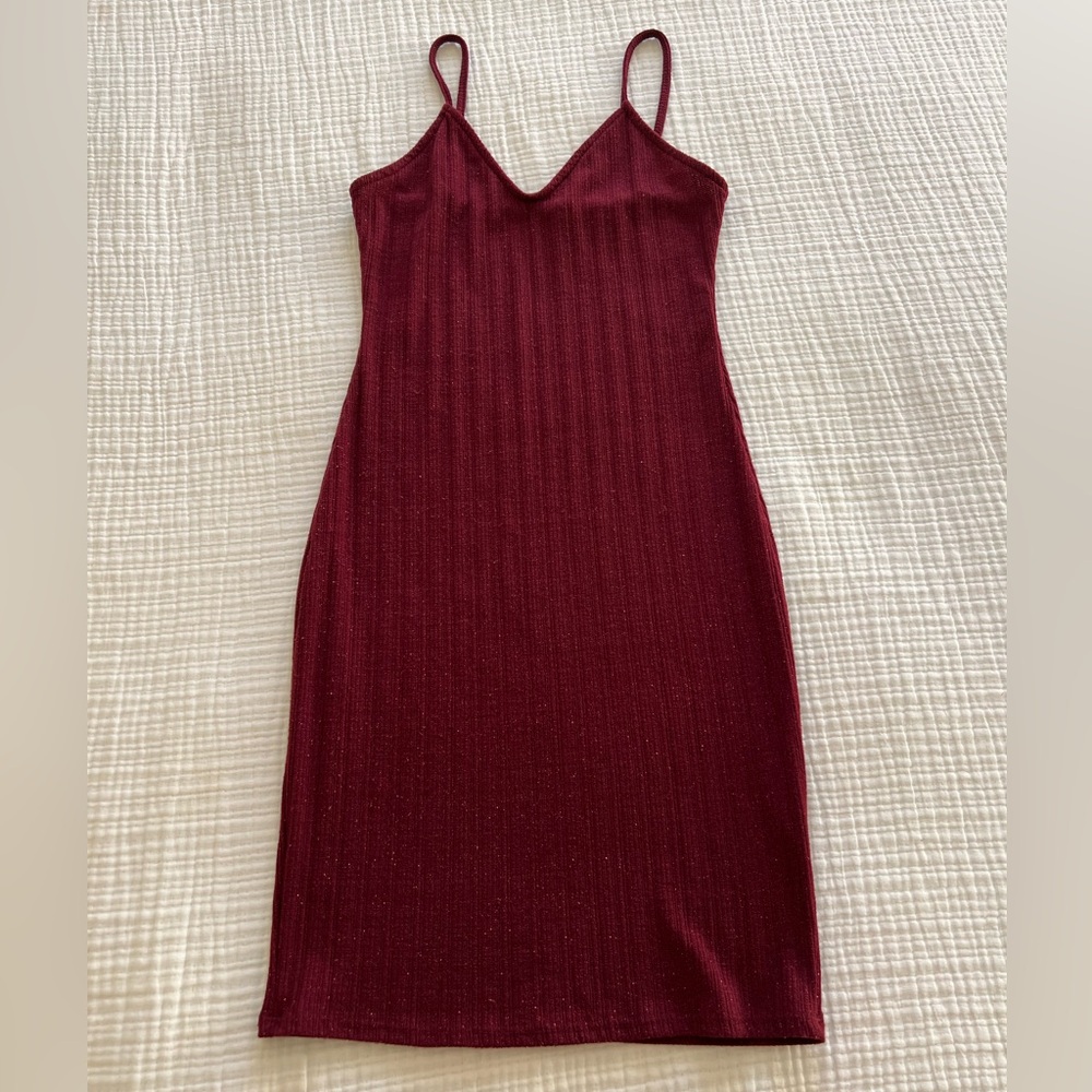 Burgundy Strappy Dress
